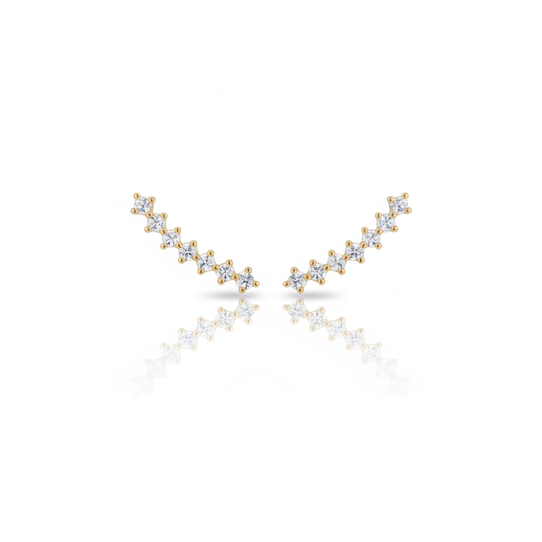 Brinco ear cuff com zirconia